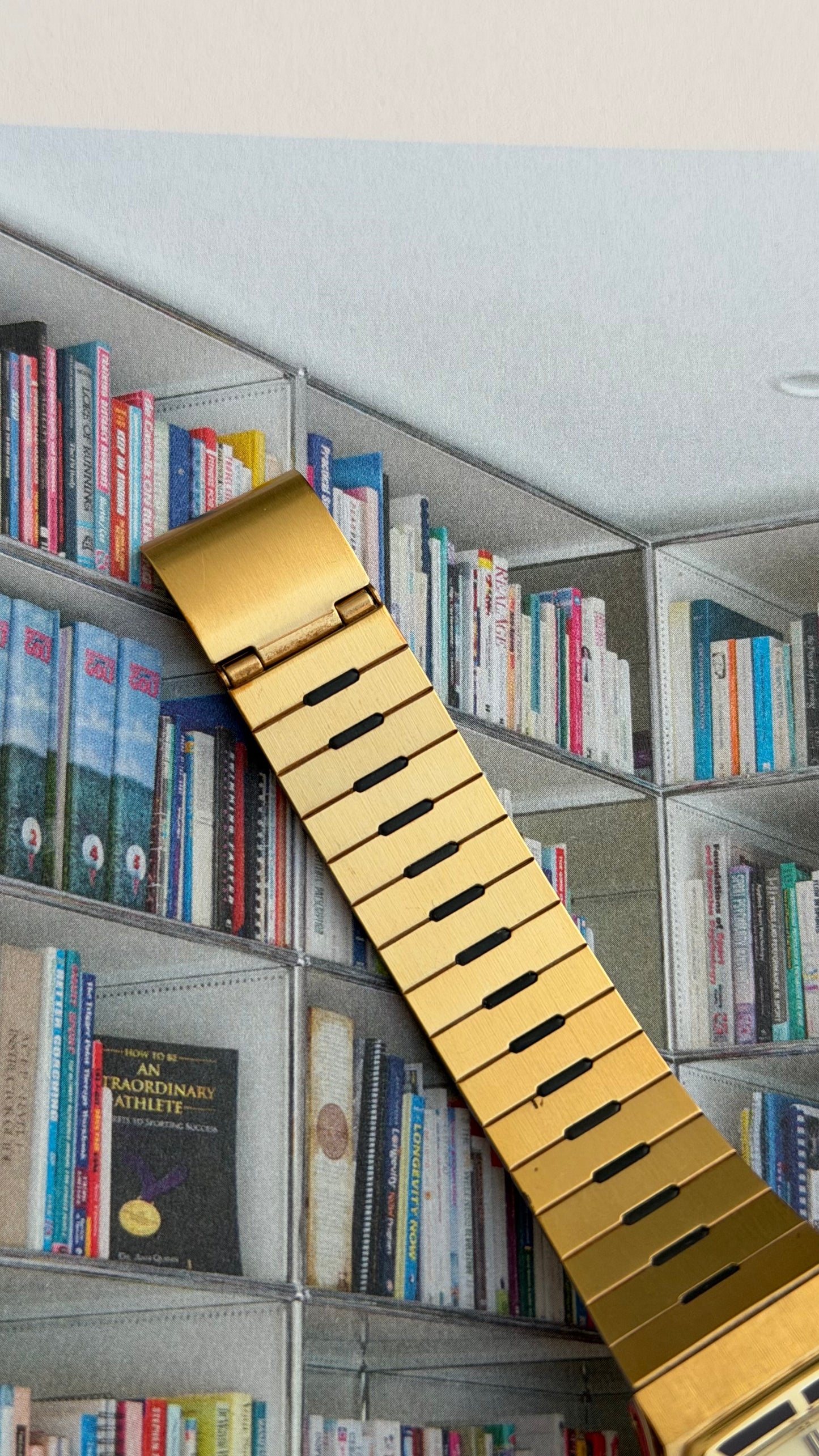 Orient Gold tank integrated bracelet