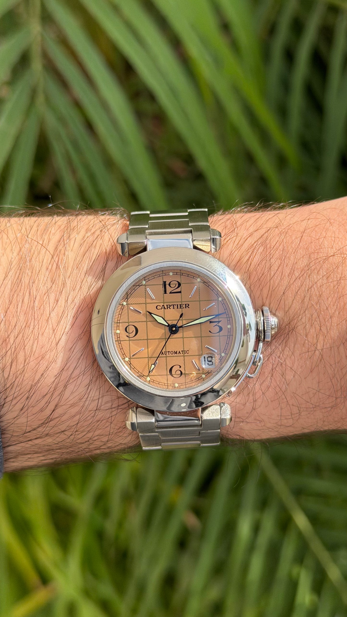 Cartier pasha salmon dial