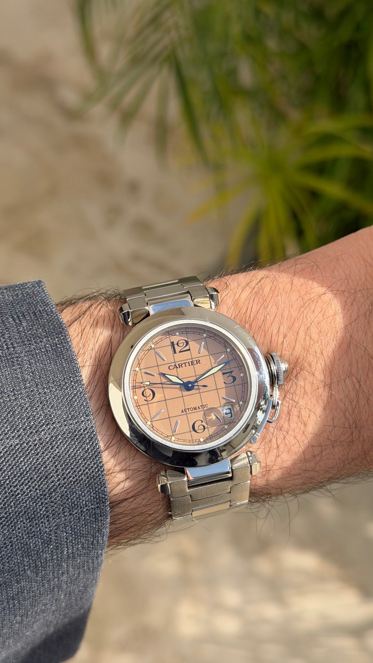 Cartier pasha salmon dial